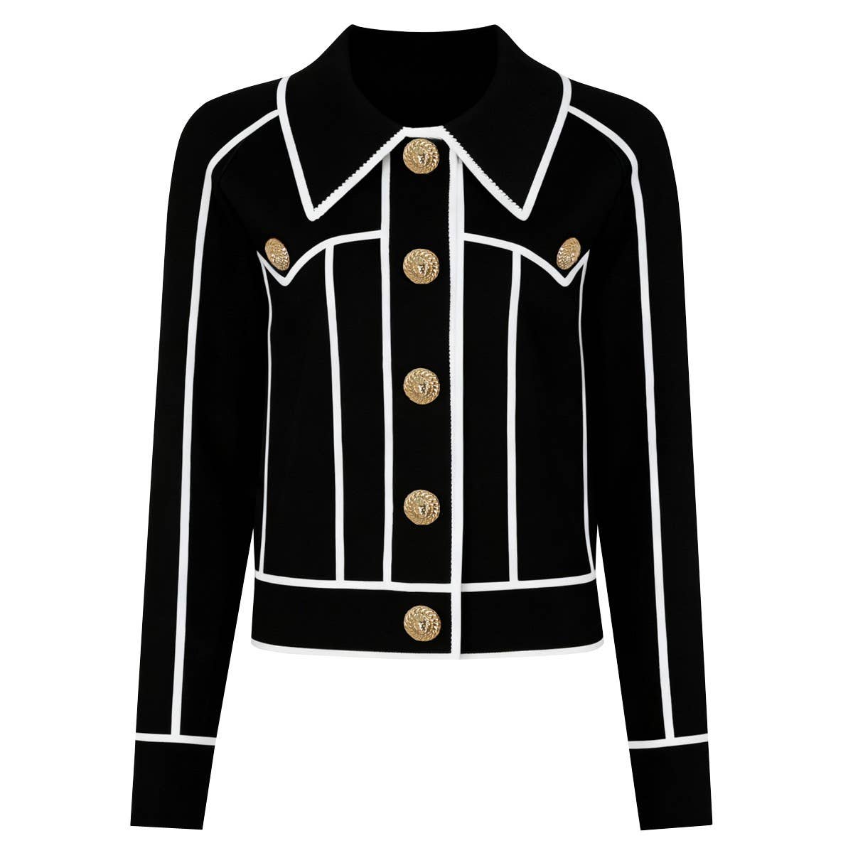 SET276Y Striped Knit Cardigan Jacket and Casual Pants Set