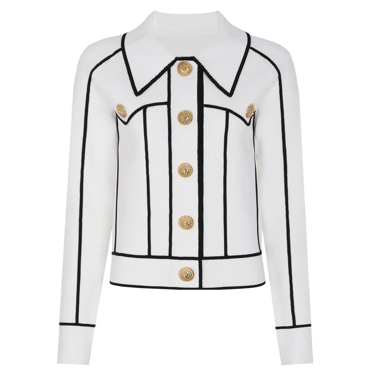 SET276Y Striped Knit Cardigan Jacket and Casual Pants Set